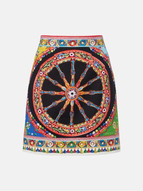 Dolce & Gabbana Printed cotton miniskirt