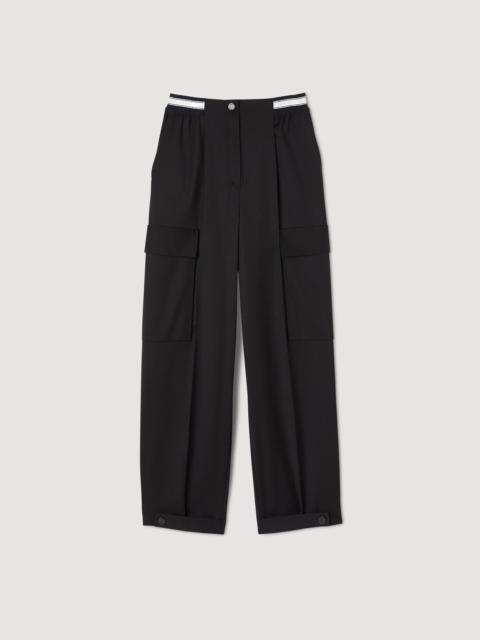 Sandro WIDE-LEG CARGO PANTS