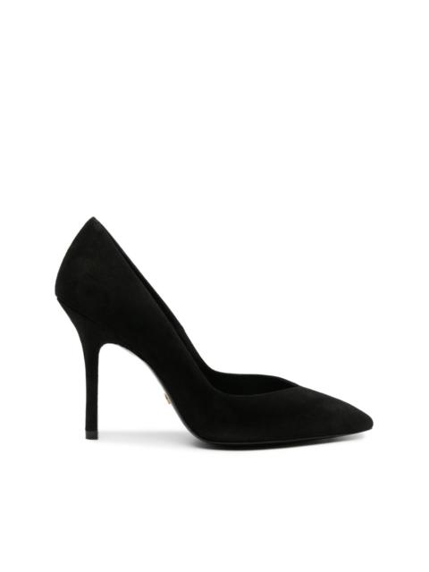 Eva 100mm suede pumps