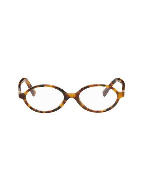 Miu Miu Brown Miu Regard Glasses