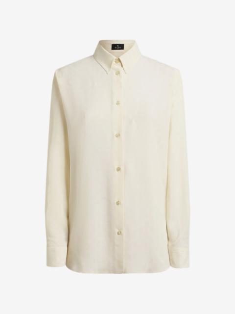 Etro silk-blend jacquard shirt with Paisley motif