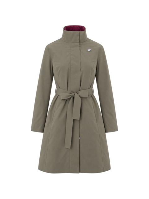 K-WAY reversible belted trench coat