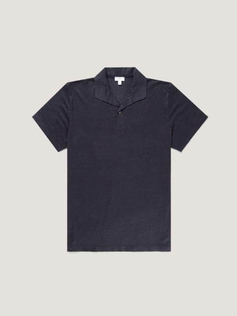 Sunspel Linen Piqué Polo Shirt
