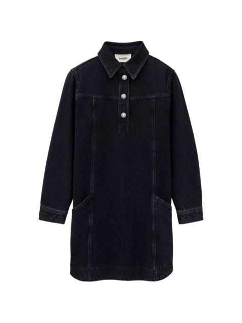 ba&sh Tona button-collar denim dress