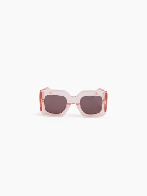 NINA RICCI Full Moon oversize shiny transparent Sunglasses