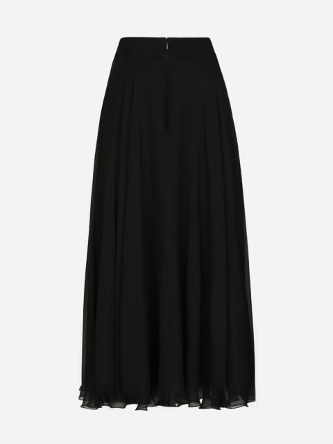 Dolce & Gabbana Chiffon calf-length circle skirt