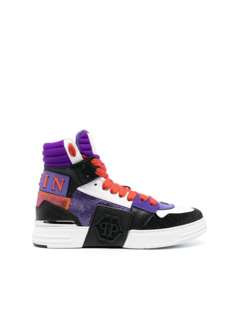 PHILIPP PLEIN Phantom Skull & Bones hi-top sneakers