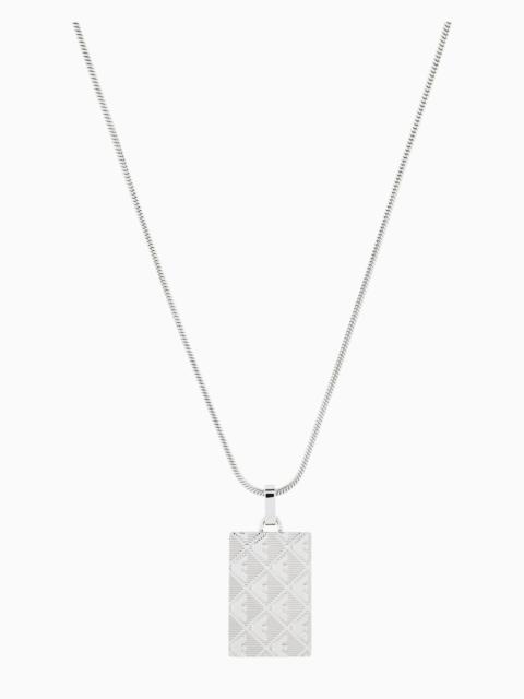EMPORIO ARMANI STAINLESS STEEL DOG TAG NECKLACE