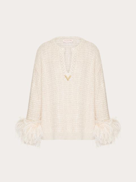 Valentino SWEATER IN LUREX MOHAIR AND SEQUIN THREAD