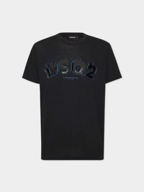 DSQUARED2 BLACK PRESSATO CIGARETTE FIT T-SHIRT