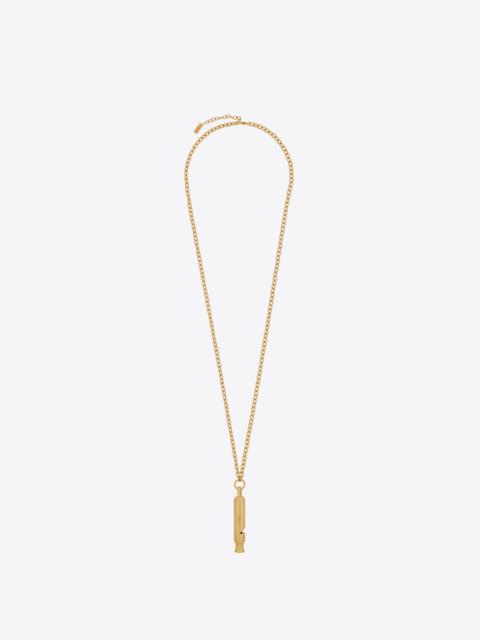 Long wheat chain necklace in metal, Saint Laurent