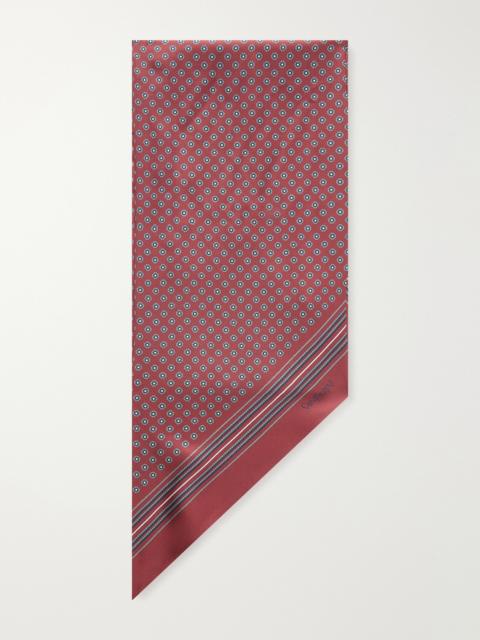 SAINT LAURENT Printed Silk-Twill Scarf