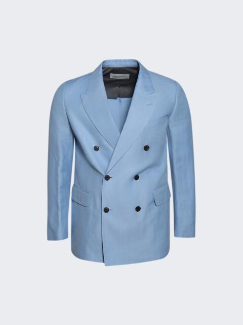 Dries Van Noten Double Breasted Blazer Light Blue