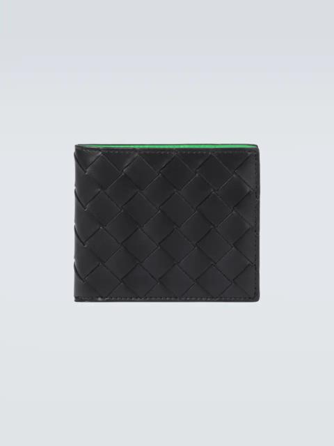 Intrecciato leather bifold wallet