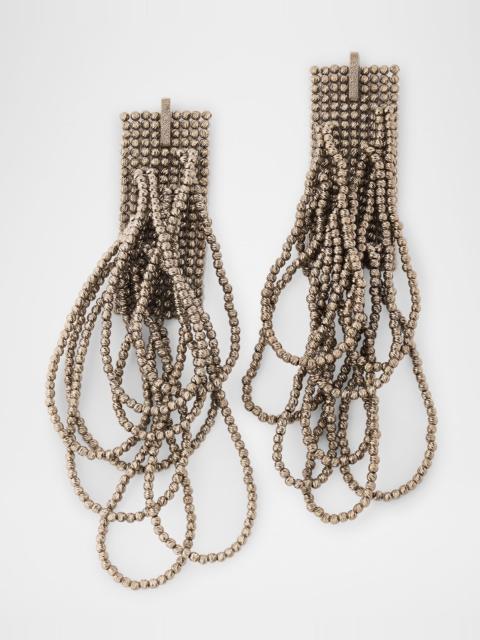 Brunello Cucinelli Tiered Multiloop Drop Earrings
