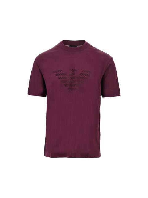 EMPORIO ARMANI LYOCELL AND COTTON BLEND T-SHIRT WITH LOGO
