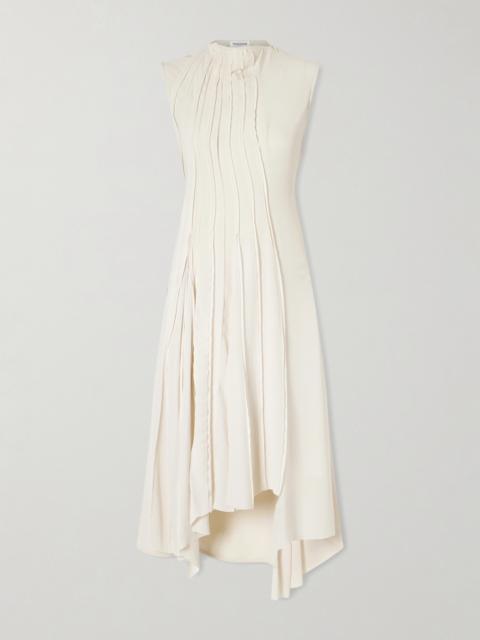 Victoria Beckham Pleated Cady Midi Dress