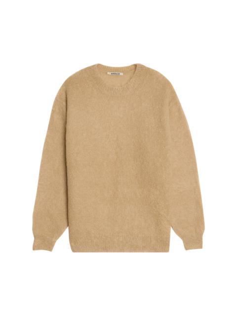 Auralee Brushed Super Kid Mohair Knit Crewneck 'Beige'