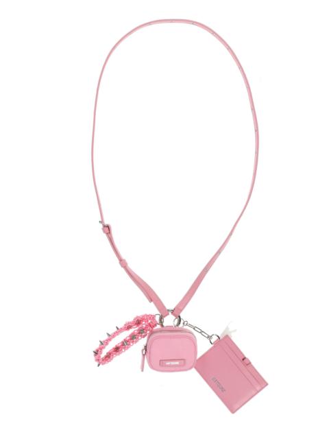 We11done PINK AIRPOD CASE & MIRROR CARD HOLDER / PNK