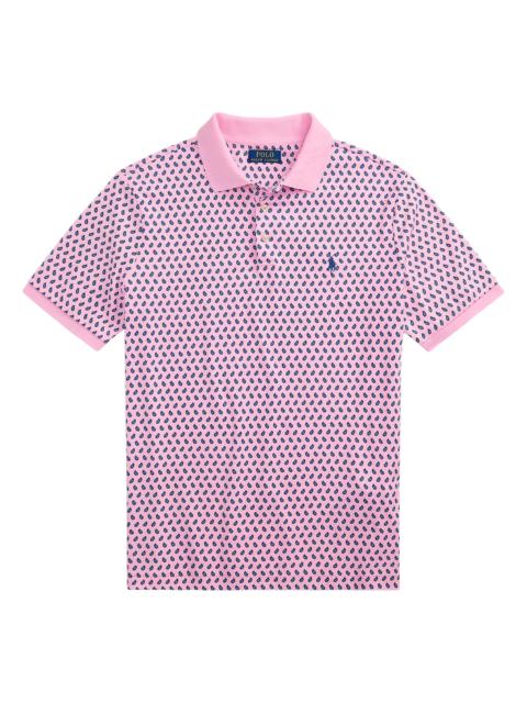 Polo Ralph Lauren Men's Classic-Fit Soft Cotton Polo Shirt - Paisley Foulard Carmel Pink