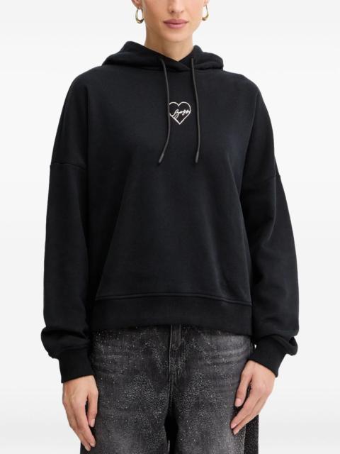 BOSS heart-graphic hooded