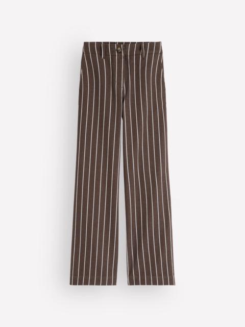 BODEN Belgravia Twill Pants-Brown Stripe