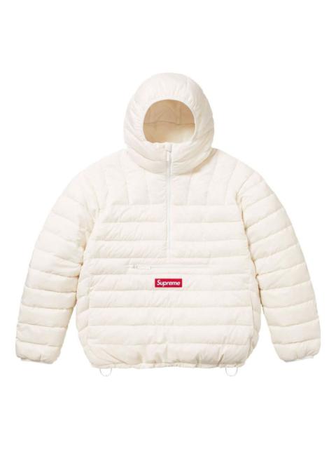 Supreme Supreme Micro Down Half Zip Hooded Pullover 'White Red' SUP-FW23-240