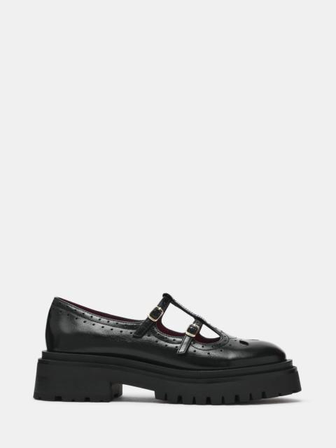 STEVE MADDEN LUANNE BLACK LEATHER