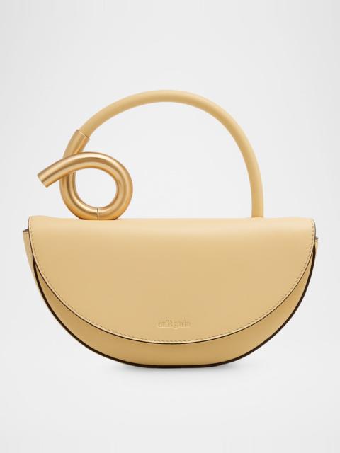 Cult Gaia Azariah Coil Leather Top-Handle Bag