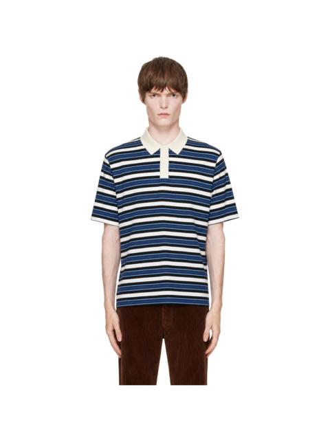 Marni Black & Blue Stripe Polo