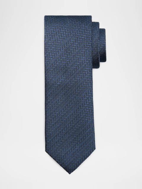 Canali Men's Jacquard Abstract Silk Tie
