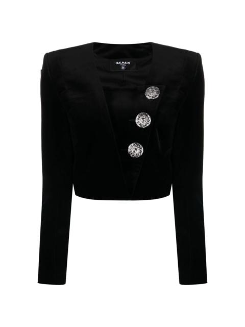 buttoned cropped jacket