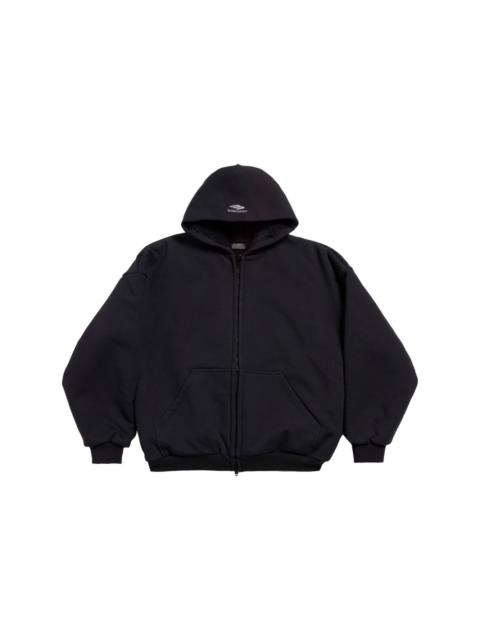 BALENCIAGA logo-print cotton-blend hooded jacket