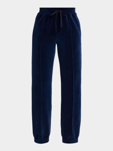 Valentino Men's Jersey Pintuck-Pleated Sweatpants