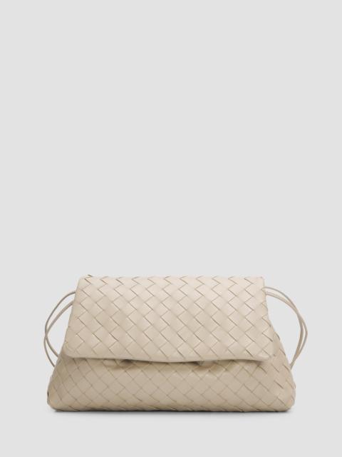 Bottega Veneta Women's Giorno Intrecciato Leather Shoulder Bag - Ecru Gold