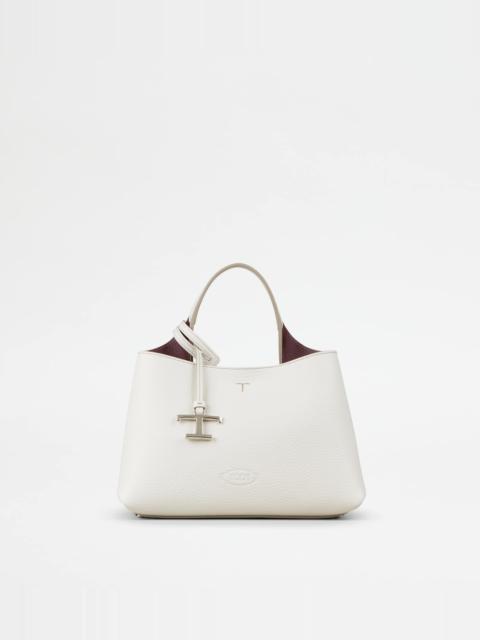 Tod's BAG IN LEATHER MICRO - WHITE, BURGUNDY