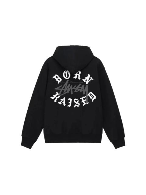 Stüssy Stussy Born X Raised Logo Zip Hoodie Black