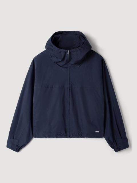 Sandro HOODED ZIP-UP COTTON JACKET