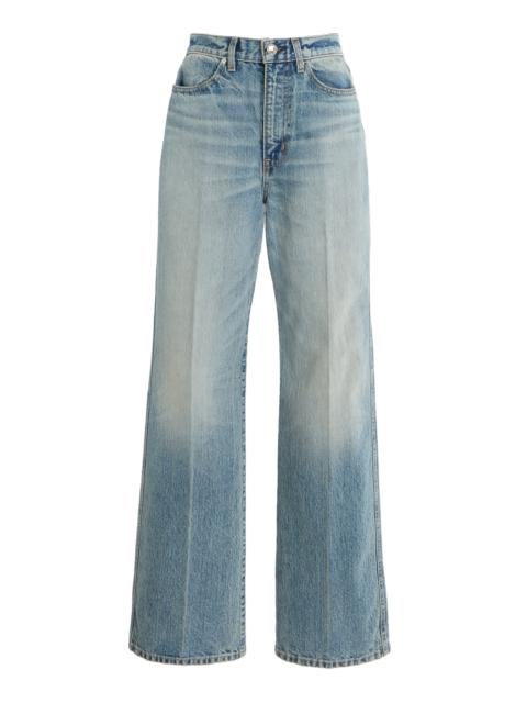 RÙADH Exclusive The Quinn Rigid High-Rise Straight-Leg Jeans blue