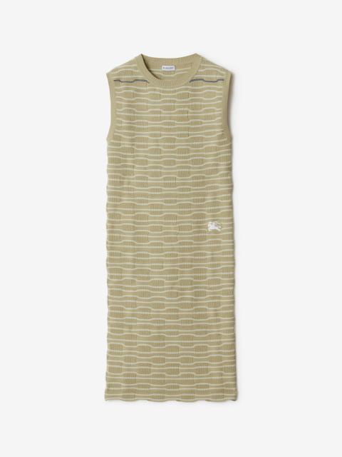 Striped Cotton Blend Dress
