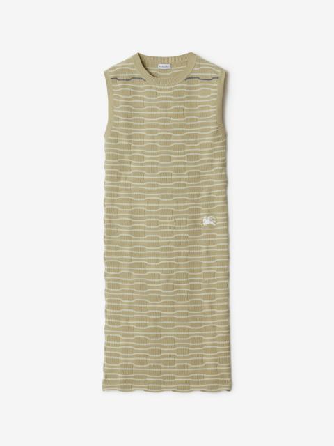 Burberry Striped Cotton Blend Dress