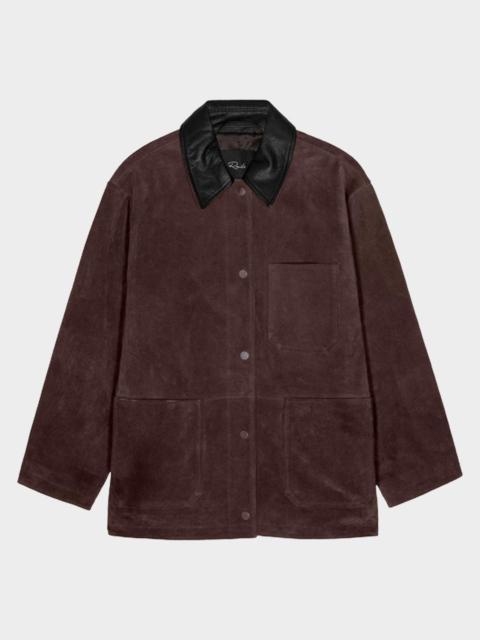 Rails Jaxton Suede Contrast-Collar Jacket