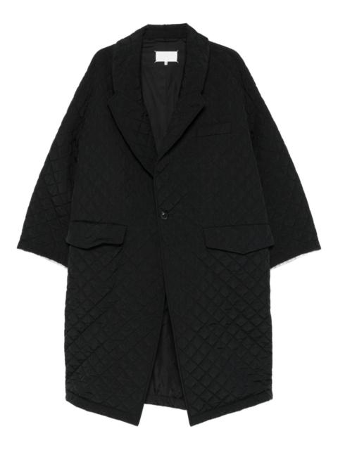 Maison Margiela four stitch-logo quilted coat