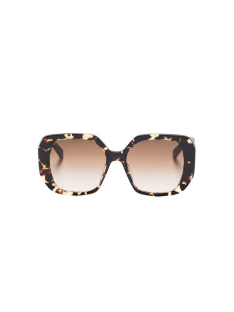 BVLGARI geometric tortoiseshell sunglasses
