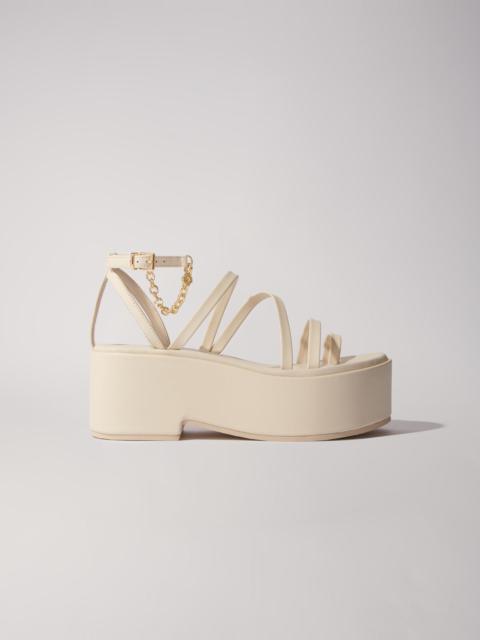 maje Leather platform sandals