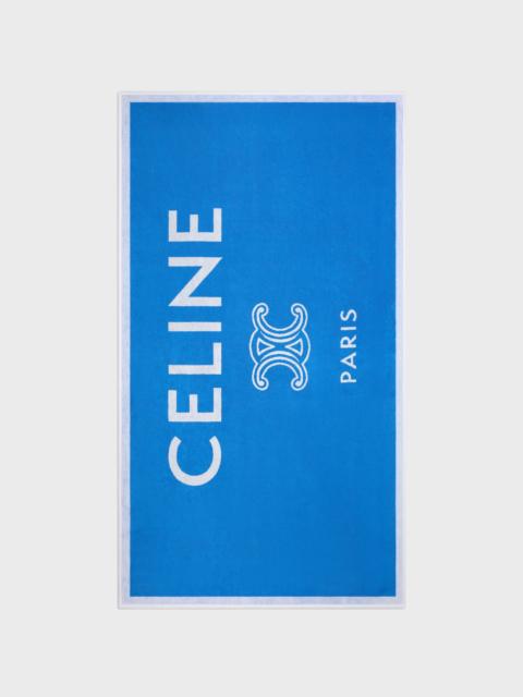 CELINE beach towel IN celine triomphe terry cotton