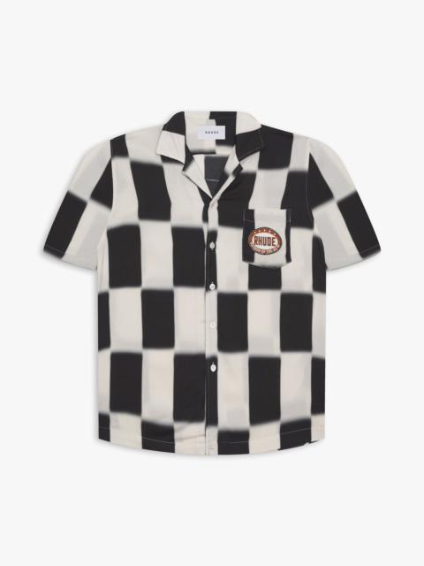 Rhude MOTION CHECKER BUTTON UP