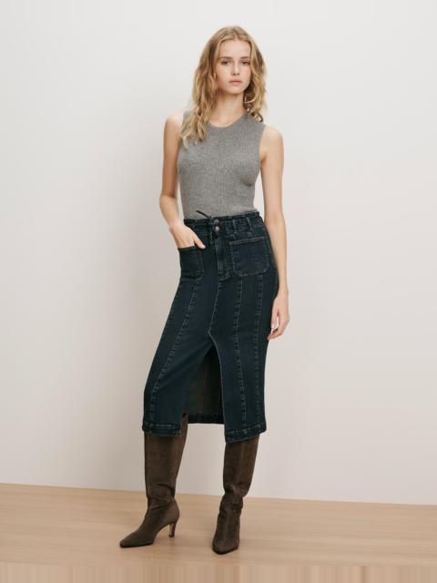 VERONICA BEARD HATHAWAY DENIM MAXI SKIRT