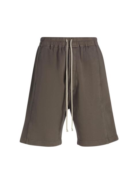 Rick Owens DRKSHDW Men's Wide Pushed Buttoned-Side Drawstring Shorts - Dust
