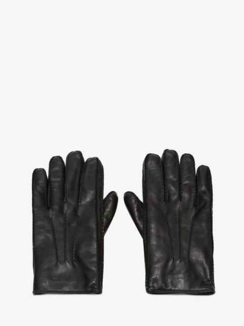 Alexander McQueen Leather Gloves in Black